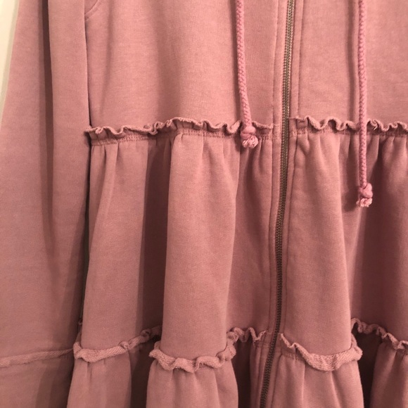 SOLDFree People | Tiered Trapeze zip up Sweatshirt - Picture 4 of 6